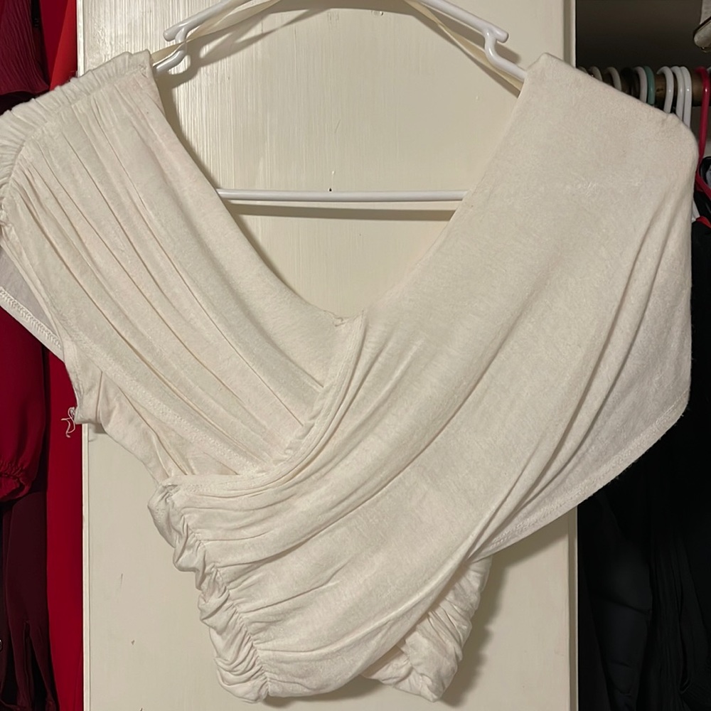 White Criss Cross Crop Top